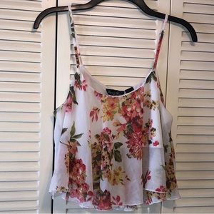 Speed Limit MPH Floral Crop Top